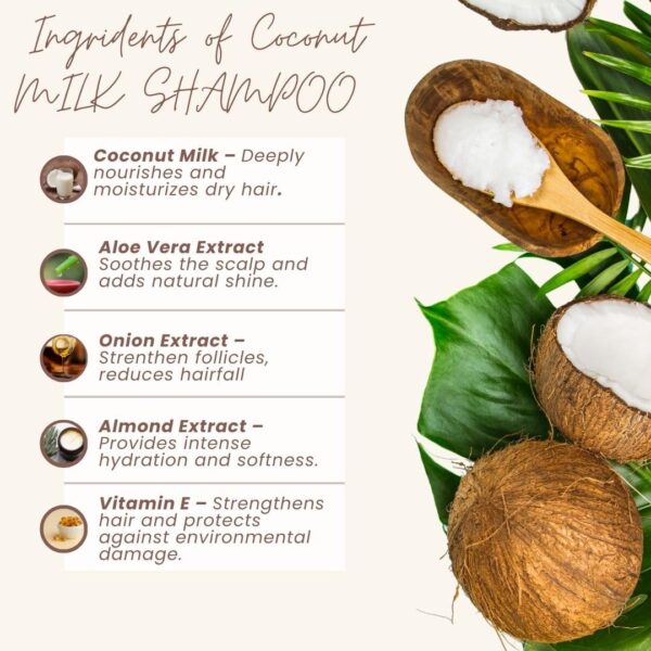 Coconut Milk shampoo For Rough Dry Hairs - Image 6