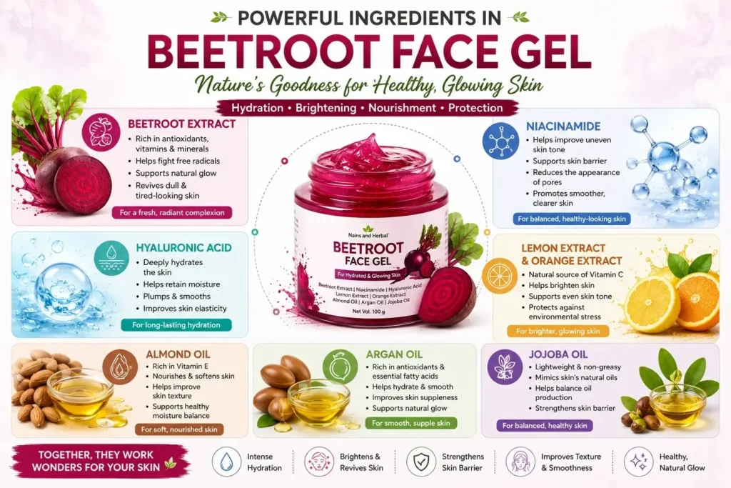 Benefits of beetroot niacinamide hyaluronic acid and citrus extracts for skin