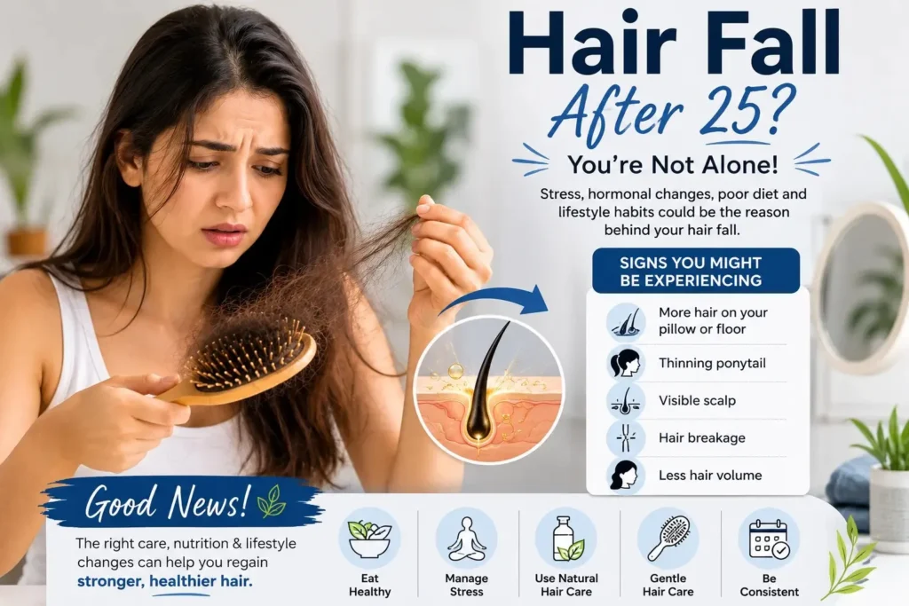 Hair Fall After 25 in Women – Early Signs of Hair Loss