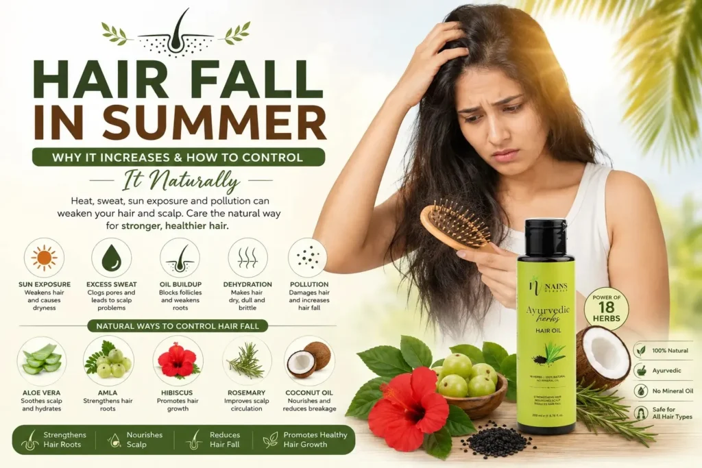 Hair fall in summer causes and natural solutions